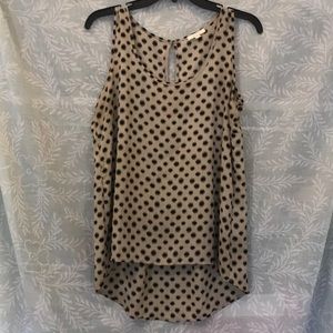 Pleione Black Polka Dot Top